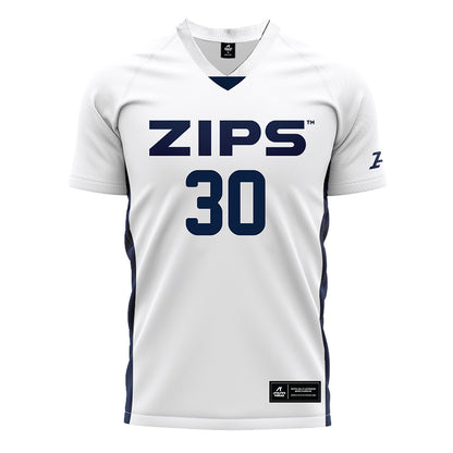 Akron - NCAA Men's Soccer : Brett Kaminski - White Soccer Jersey