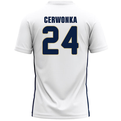 Akron - NCAA Women's Lacrosse : Kiran Cerwonka - White Lacrosse Jersey-1