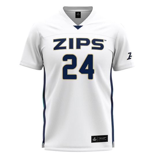 Akron - NCAA Women's Lacrosse : Olivia Lodge - White Lacrosse Jersey