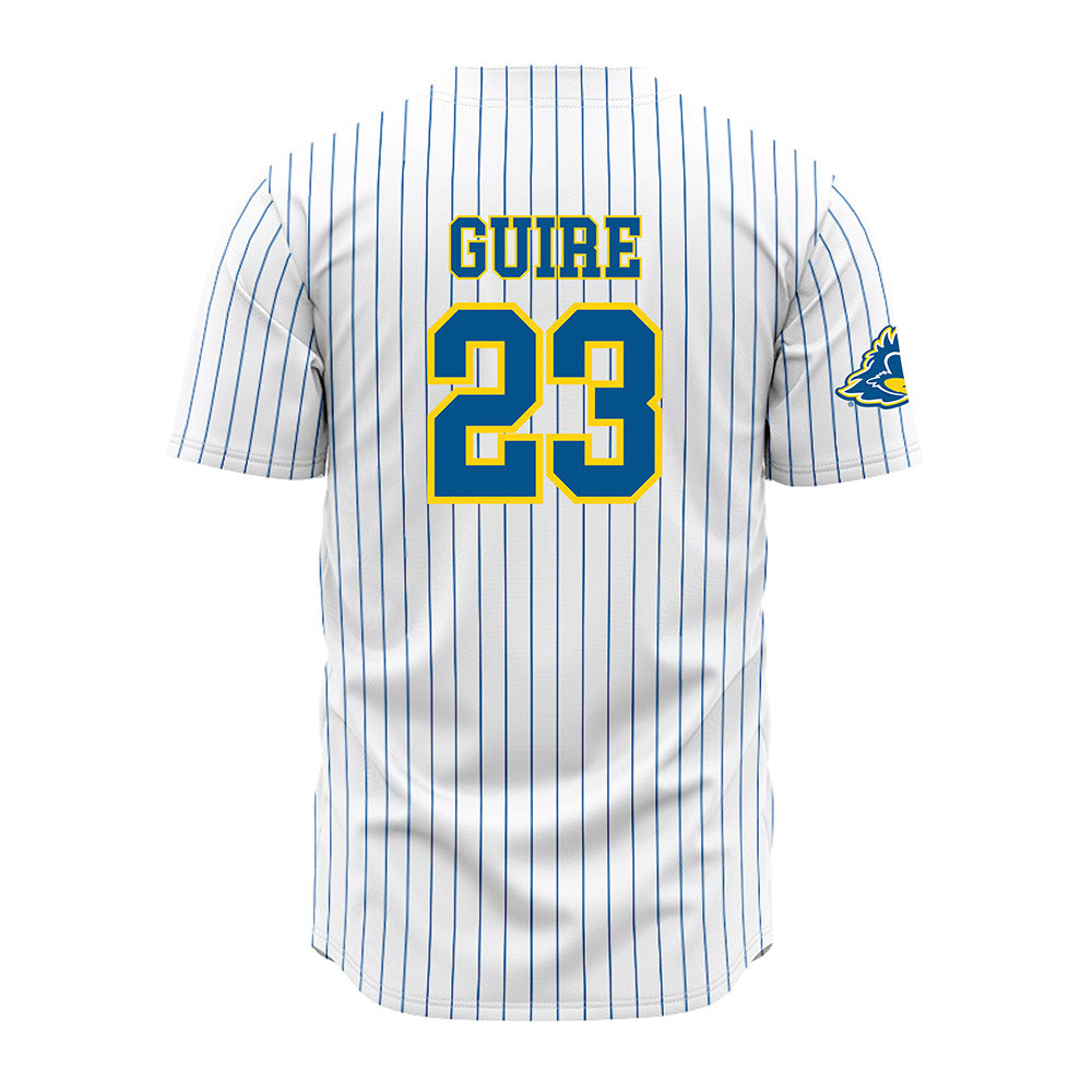 Delaware - NCAA Baseball : Luke Guire - Pinstripe Jersey-1