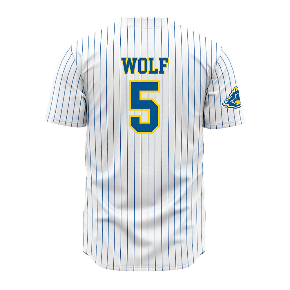 Delaware - NCAA Baseball : Jeremy Wolf - Pinstripe Jersey-1