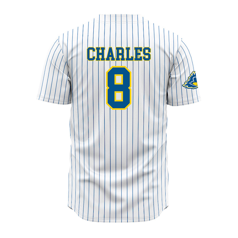 Delaware - NCAA Baseball : Anthony Charles - Pinstripe Jersey-1