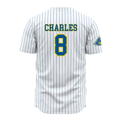 Delaware - NCAA Baseball : Anthony Charles - Pinstripe Jersey-1