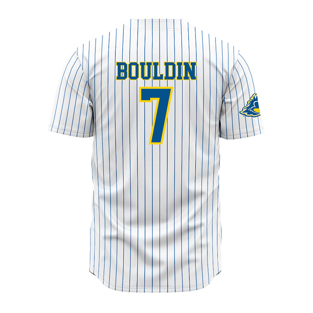 Delaware - NCAA Baseball : Evan Bouldin - Pinstripe Jersey-1