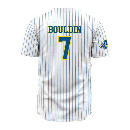 Delaware - NCAA Baseball : Evan Bouldin - Pinstripe Jersey-1