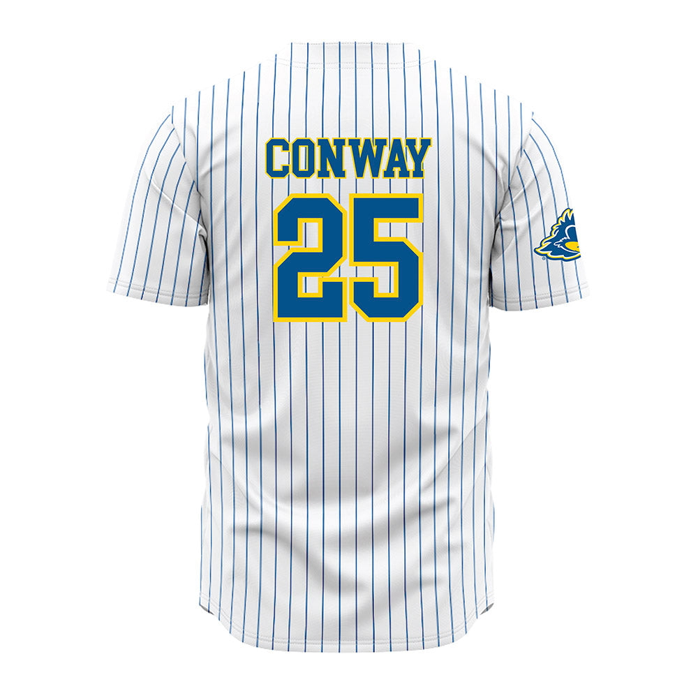 Delaware - NCAA Baseball : Elias Conway - Pinstripe Jersey