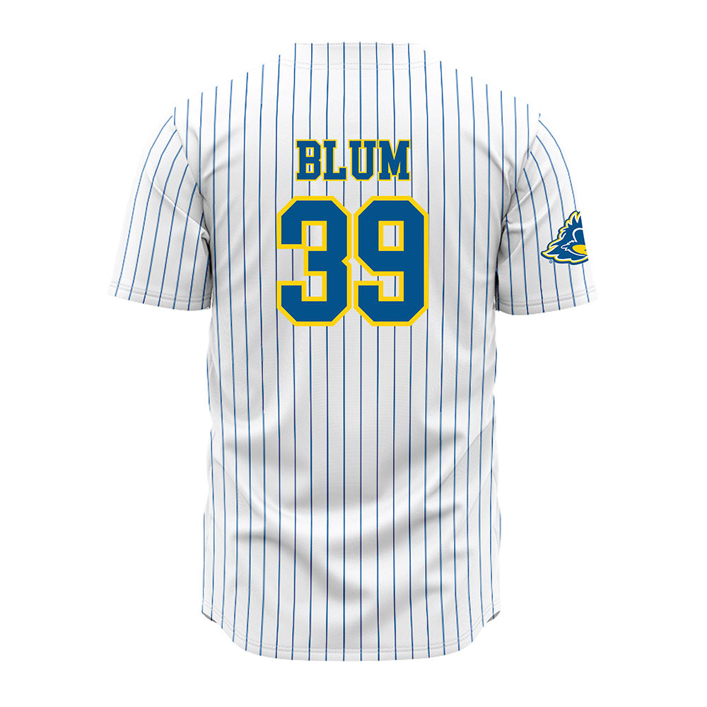 Delaware - NCAA Baseball : Brady Blum - Pinstripe Jersey-1