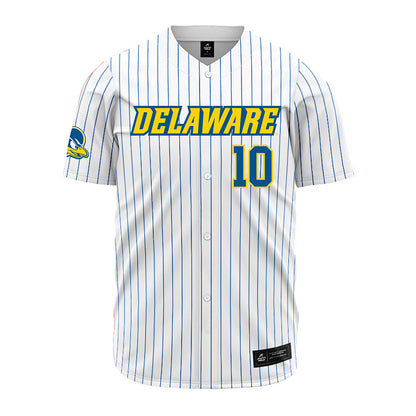 Delaware - NCAA Baseball : Andrew Callaway - Pinstripe Jersey-0