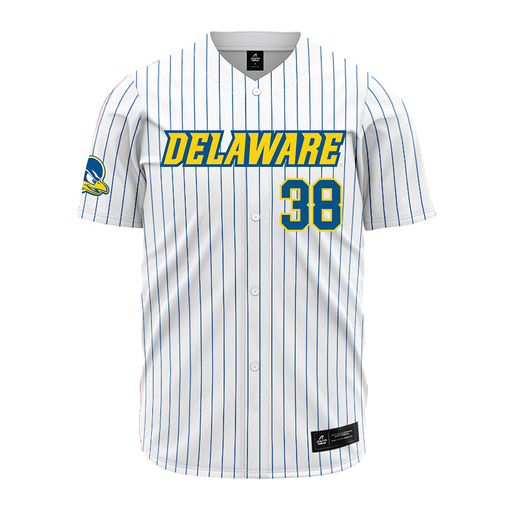 Delaware - NCAA Baseball : Cole Carbone - Pinstripe Jersey-0