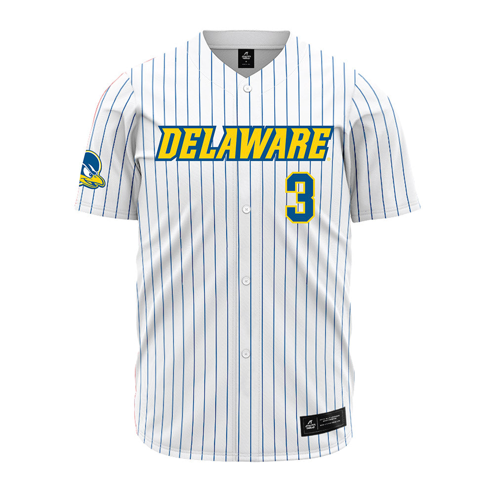 Delaware - NCAA Baseball : Matthew Minckler - Pinstripe Jersey-0