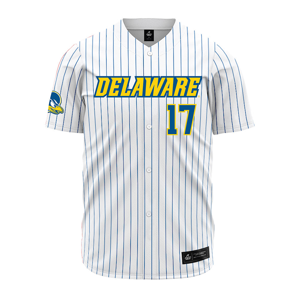 Delaware - NCAA Baseball : Noah Burroughs - Pinstripe Jersey-0