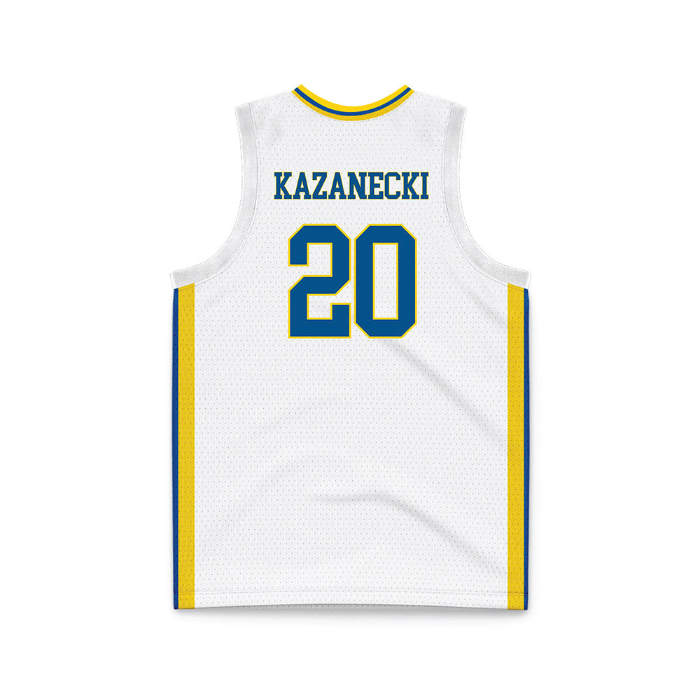 Delaware - NCAA Men's Basketball : Alex Kazanecki - White Basketball Jersey-1