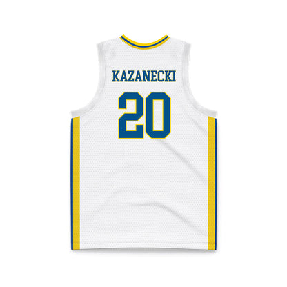 Delaware - NCAA Men's Basketball : Alex Kazanecki - White Basketball Jersey-1