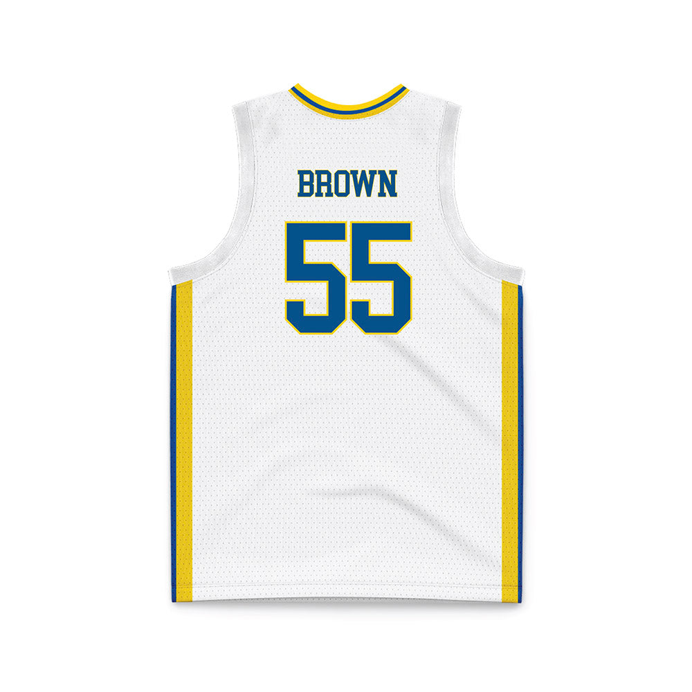 Delaware - NCAA Men's Basketball : Jameel Brown - White Basketball Jersey-1
