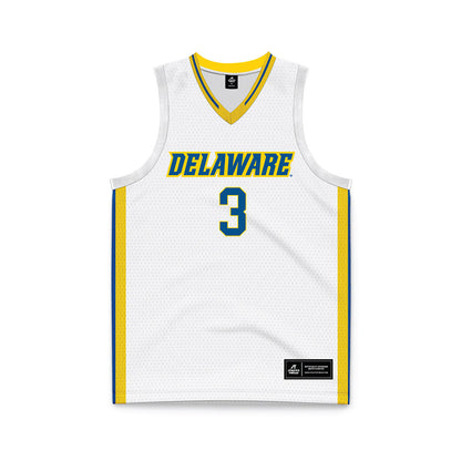Delaware - NCAA Men's Basketball : Cavan Reilly - White Basketball Jersey-0