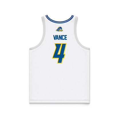 Delaware - NCAA Women's Basketball : Trinity Vance - White Basketball Jersey-1