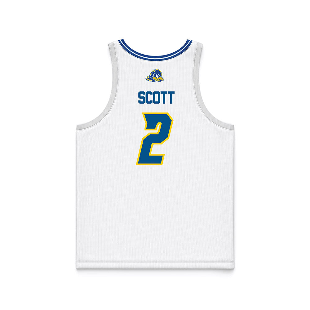 Delaware - NCAA Women's Basketball : Kendall Scott - White Basketball Jersey-1