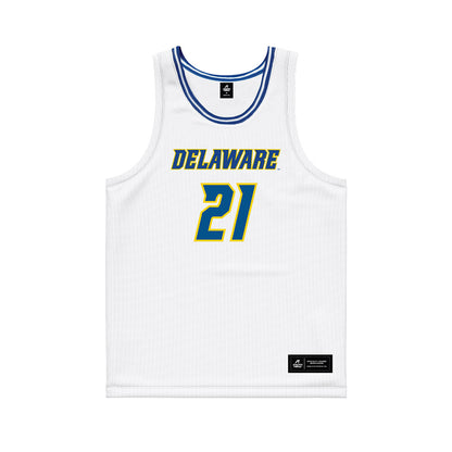 Delaware - NCAA Women's Basketball : Ande'a Cherisier - White Basketball Jersey