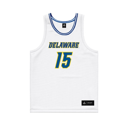 Delaware - NCAA Women's Basketball : Ava Andrews - White Basketball Jersey-0