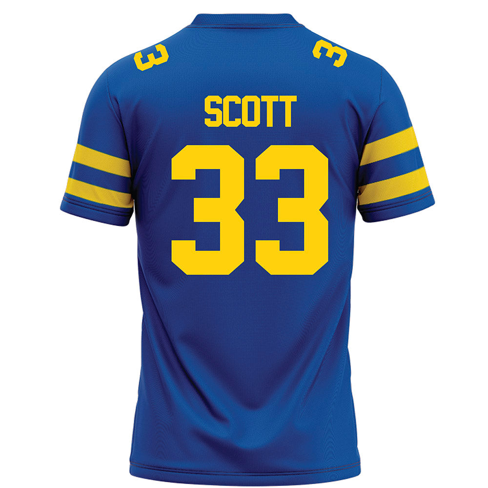 Delaware - NCAA Football : Trace Scott - Blue Football Jersey-1