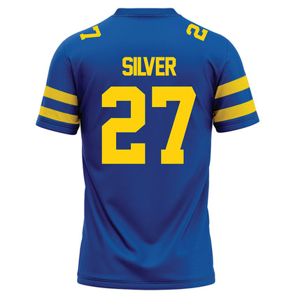 Delaware - NCAA Football : Jo Silver - Blue Football Jersey