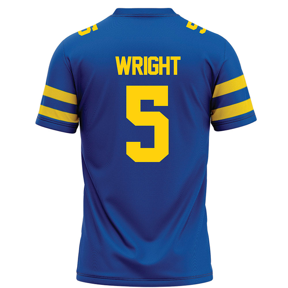Delaware - NCAA Football : Kion Wright - Blue Football Jersey-1