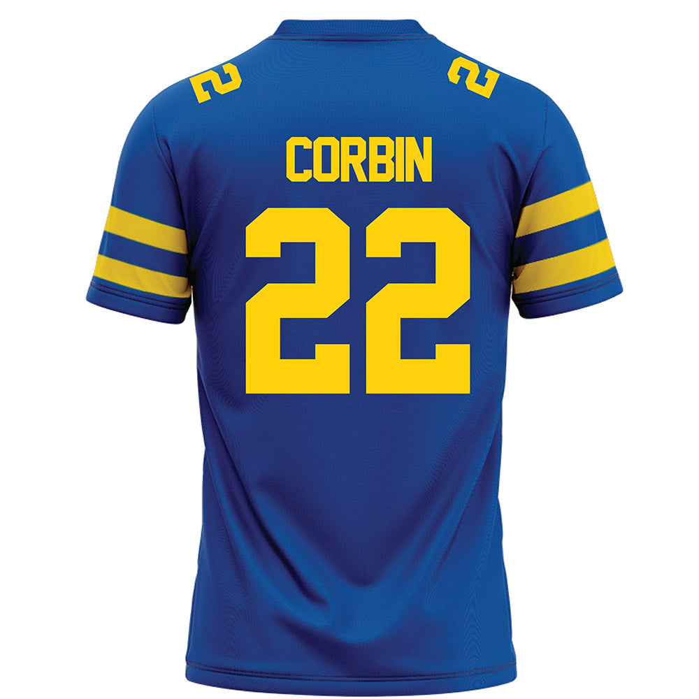 Delaware - NCAA Football : Jawarren Corbin - Blue Football Jersey-1