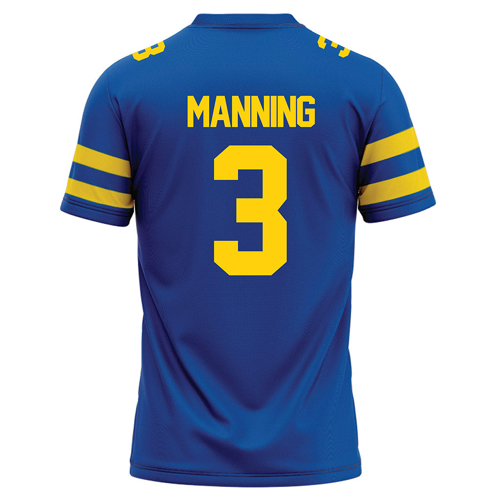 Delaware - NCAA Football : Hasson Manning - Blue Football Jersey-1