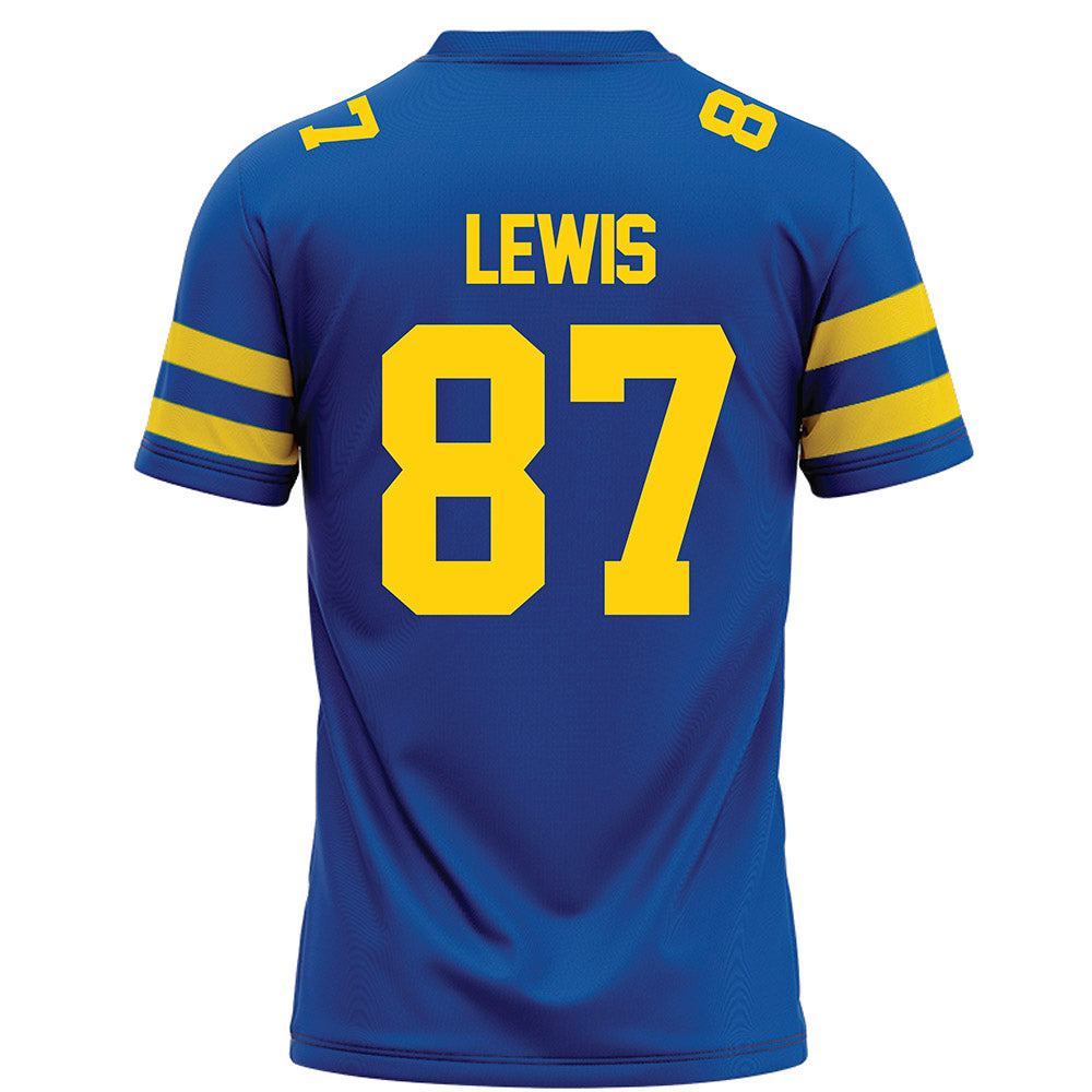 Delaware - NCAA Football : Donovan Lewis - Blue Football Jersey