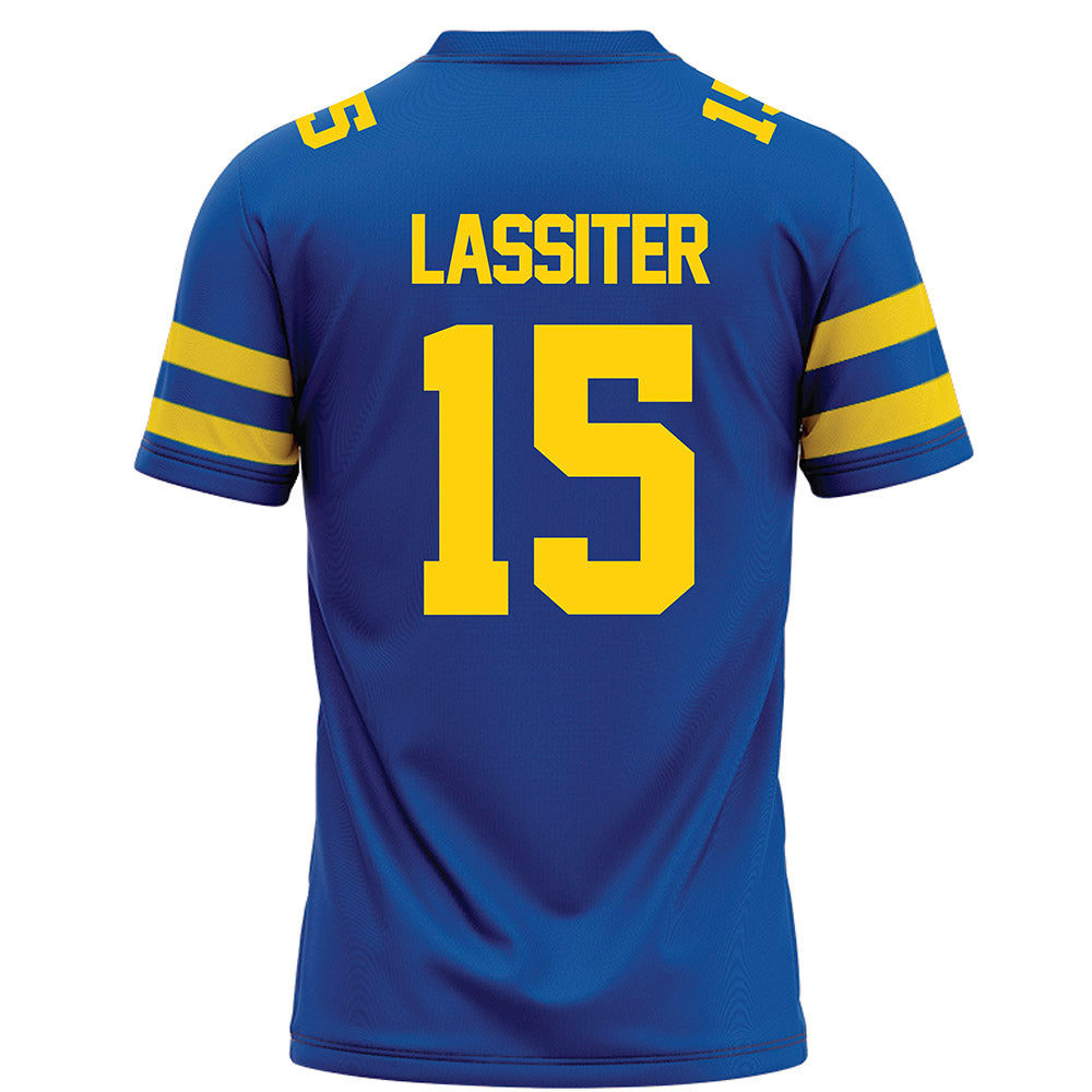 Delaware - NCAA Football : Gevaris Lassiter - Blue Football Jersey-1