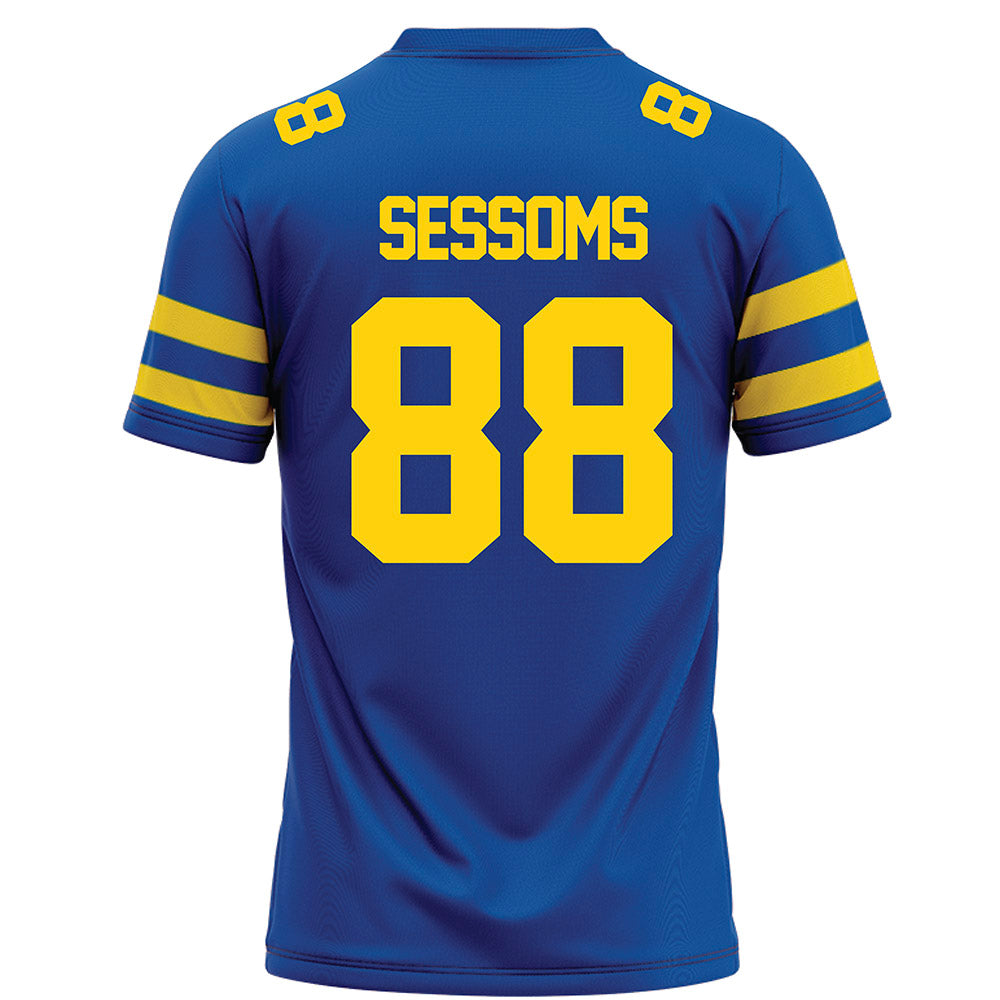 Delaware - NCAA Football : Elijah Sessoms - Blue Football Jersey
