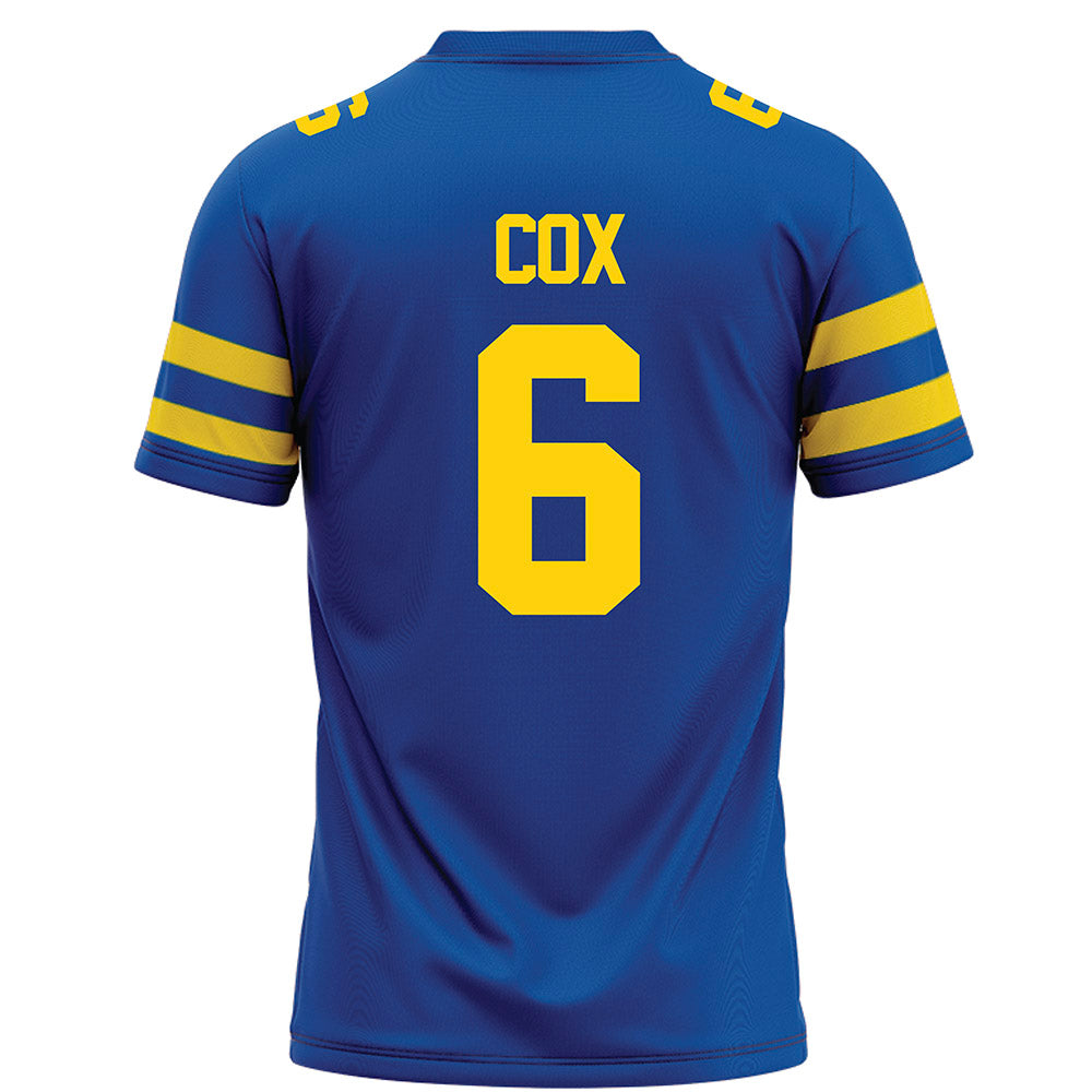 Delaware - NCAA Football : Kshawn Cox - Blue Football Jersey-1