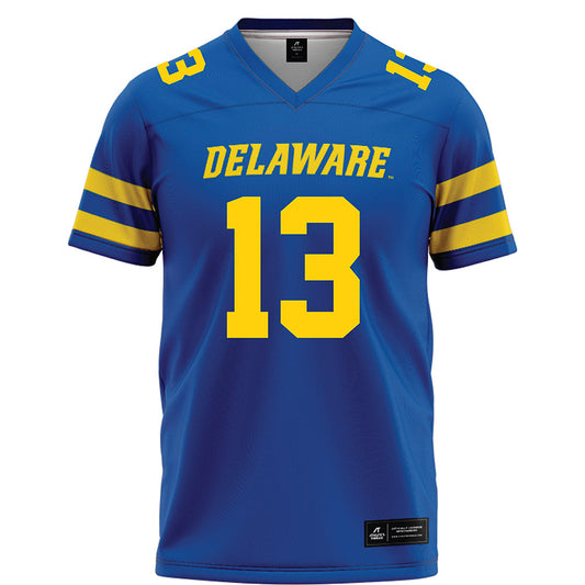 Delaware - NCAA Football : Noah Matthews - Blue Football Jersey-0