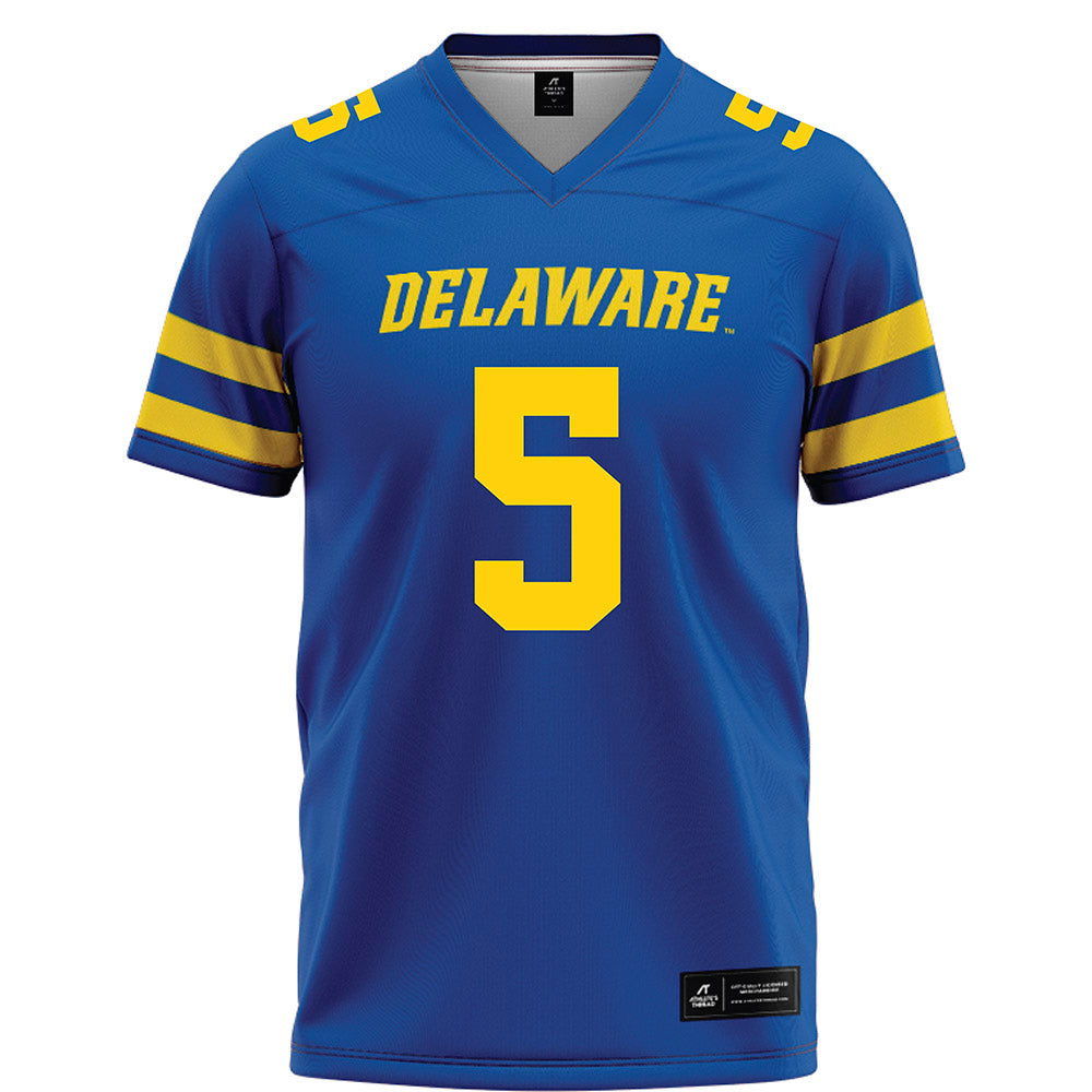 Delaware - NCAA Football : Austin Troyer - Blue Football Jersey-0
