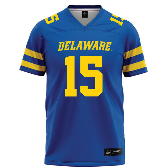 Delaware - NCAA Football : Jake Thaw - Blue Football Jersey-0