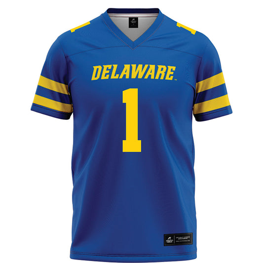 Delaware - NCAA Football : Nathan Evans - Blue Football Jersey-0