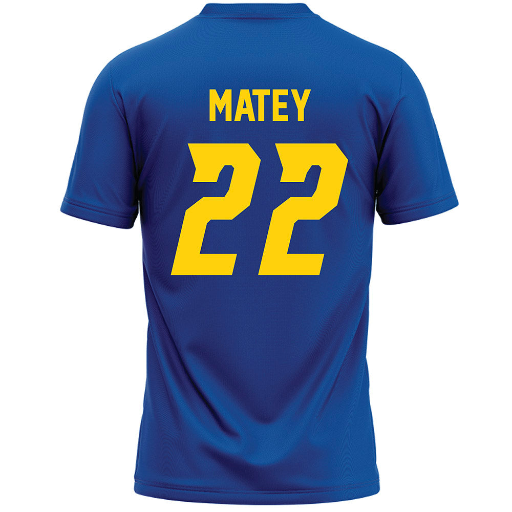 Delaware - NCAA Women's Lacrosse : Mary Matey - Blue Lacrosse Jersey -1