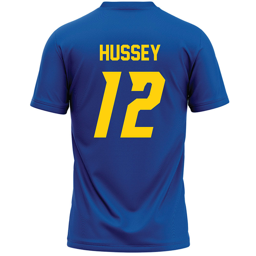 Delaware - NCAA Women's Lacrosse : Erin Hussey - Blue Lacrosse Jersey -1