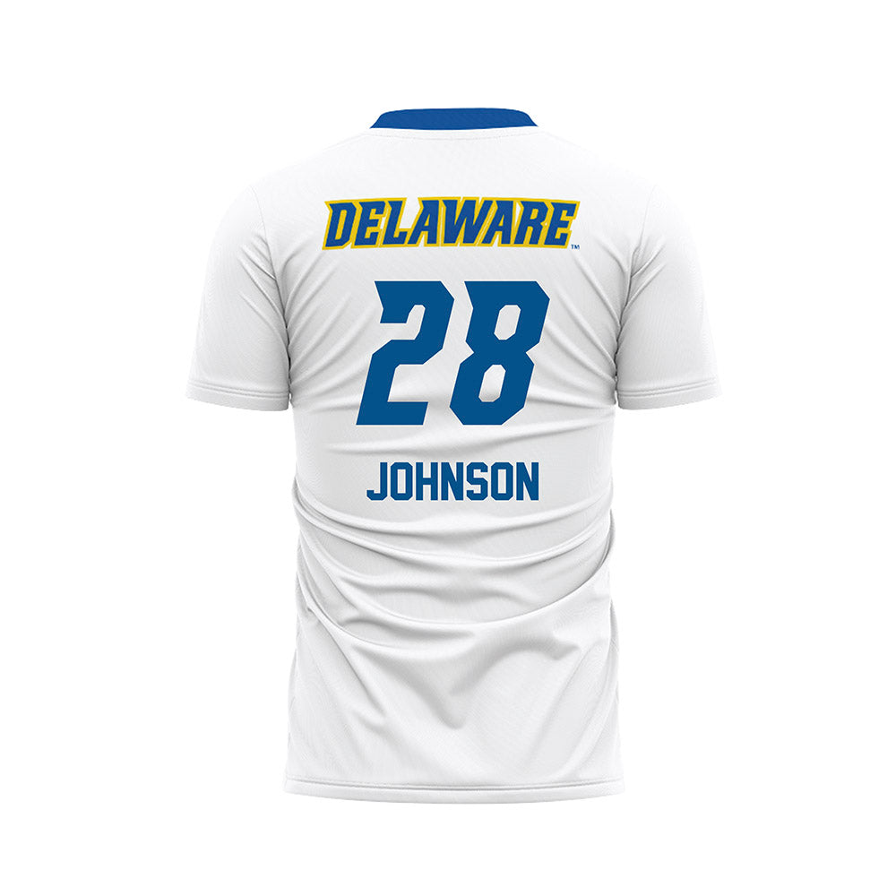 Delaware - NCAA Men's Soccer : Mikey Johnson - White Soccer Jersey-1