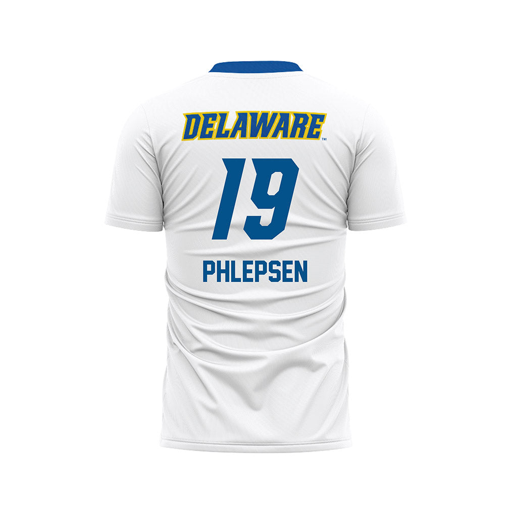Delaware - NCAA Men's Soccer : Florian Phlepsen - White Soccer Jersey