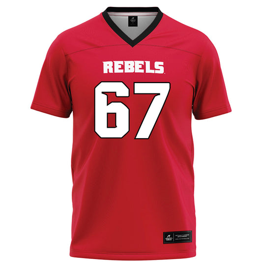 UNLV - NCAA Football : Toby Moore - Red Football Jersey-0