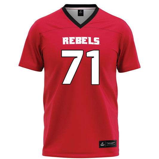 UNLV - NCAA Football : Ed Haynes - Red Football Jersey-0
