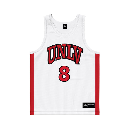UNLV - NCAA Men's Basketball : Mason Abittan - White Basketball Jersey-0