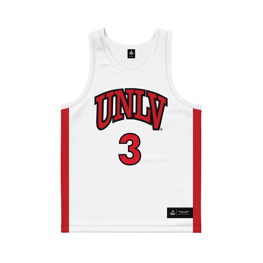 UNLV - NCAA Men's Basketball : Howard Fleming Jr - White Basketball Jersey-0