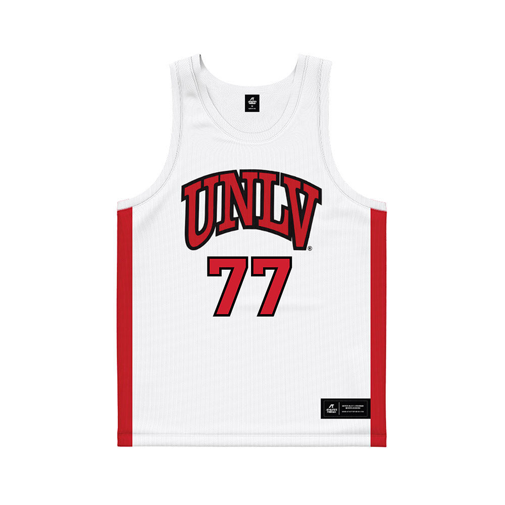UNLV - NCAA Men's Basketball : Myles Che - White Basketball Jersey-0