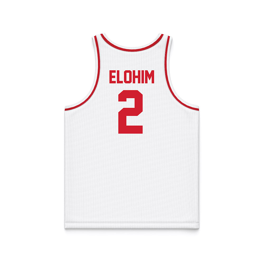 UNLV - NCAA Women's Basketball : Mariah Elohim - White Basketball Jersey-1