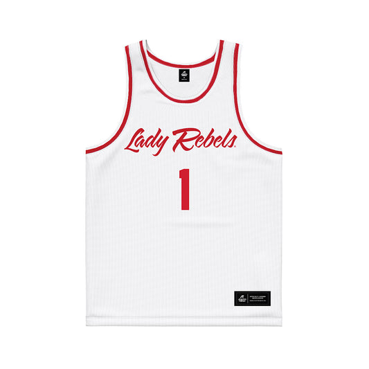 UNLV - NCAA Women's Basketball : Sydni Summers - White Basketball Jersey-0