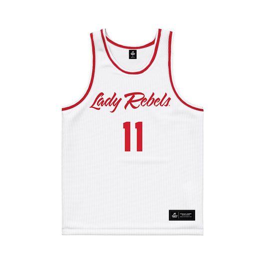 UNLV - NCAA Women's Basketball : Alexis Swillis - White Basketball Jersey-0