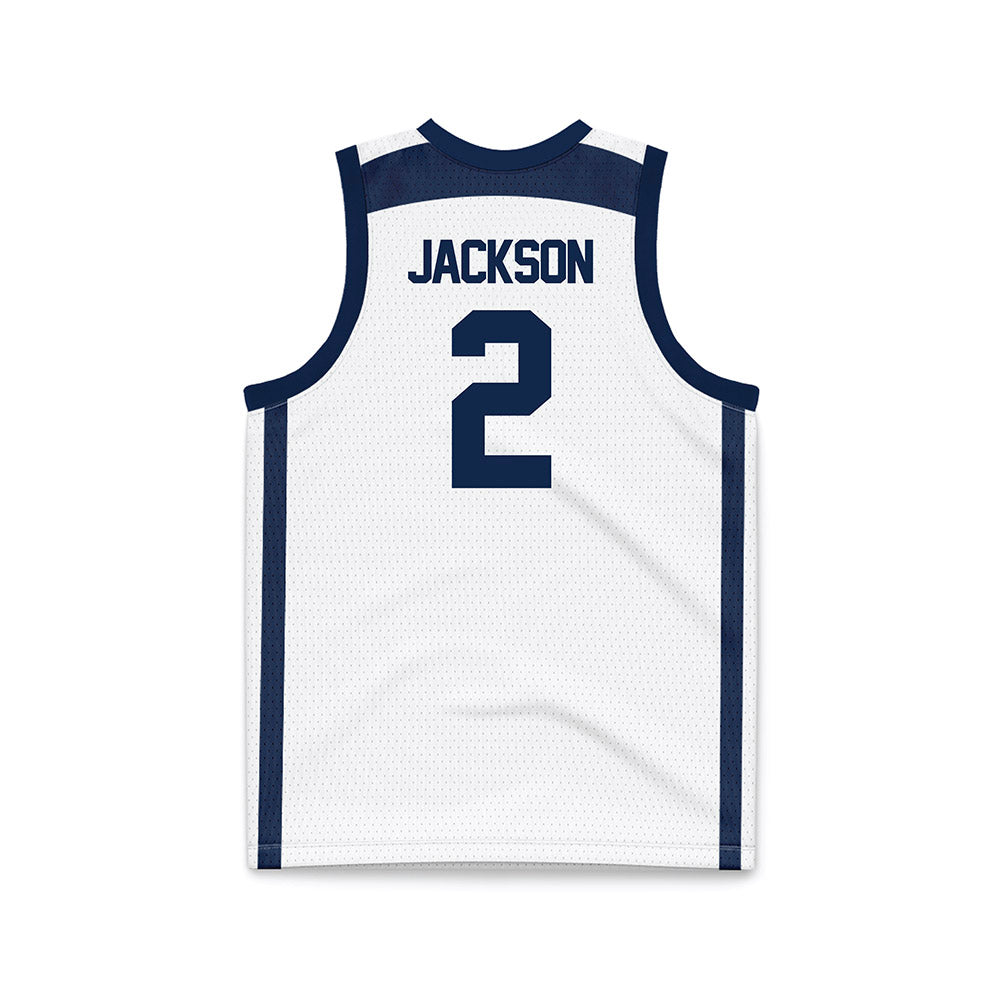 Butler - NCAA Men's Basketball : Jalen Jackson - White Basketball Jersey-1