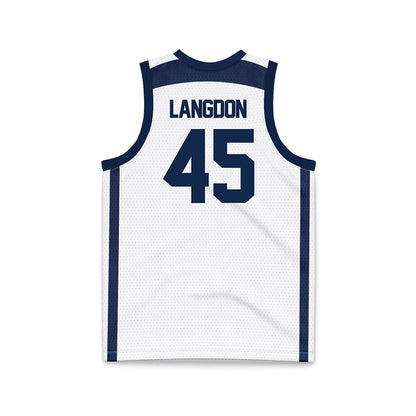 BU - NCAA Men's Basketball : Colt Langdon - White Basketball Jersey-1